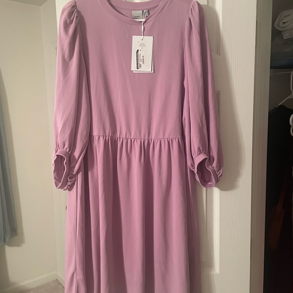 Elegant Lavender Women's Casual Dress
